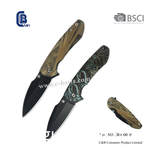 Couteau d'extérieur, couteau pliant de camping, couteau de poche de survie